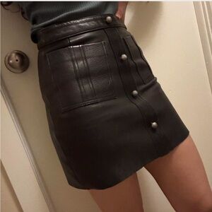 Aje leather mini skirt
